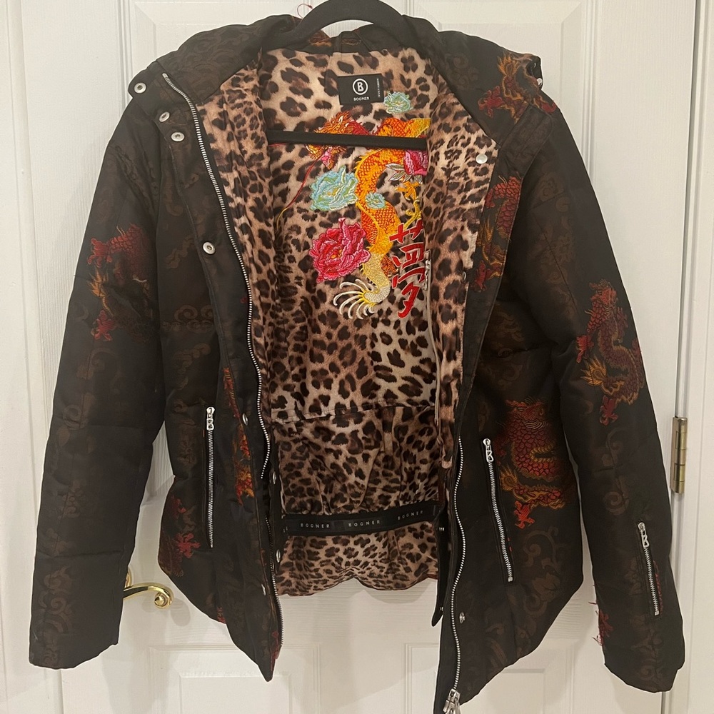 Bogner down Jacket. Stunning Asian & Cheetah style.